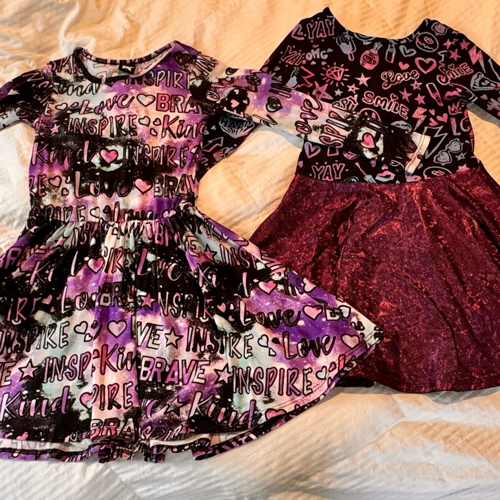 Girls fit and flare dresses pixie lane